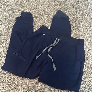 Figs navy blue scrubs joggers